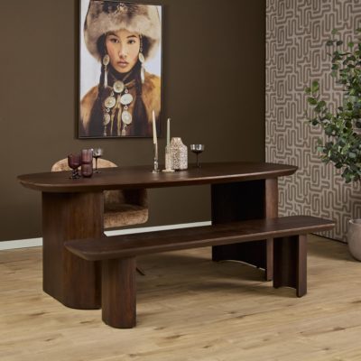 Eetkamerbank Maré Bruin | 220 cm