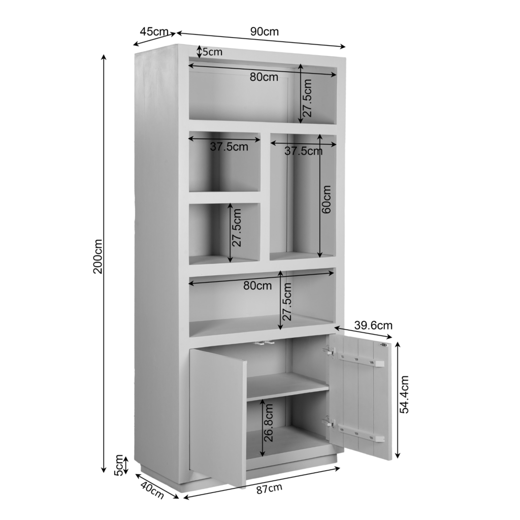 Vakkenkast Brussel Bruin | 90 cm - Afbeelding 8