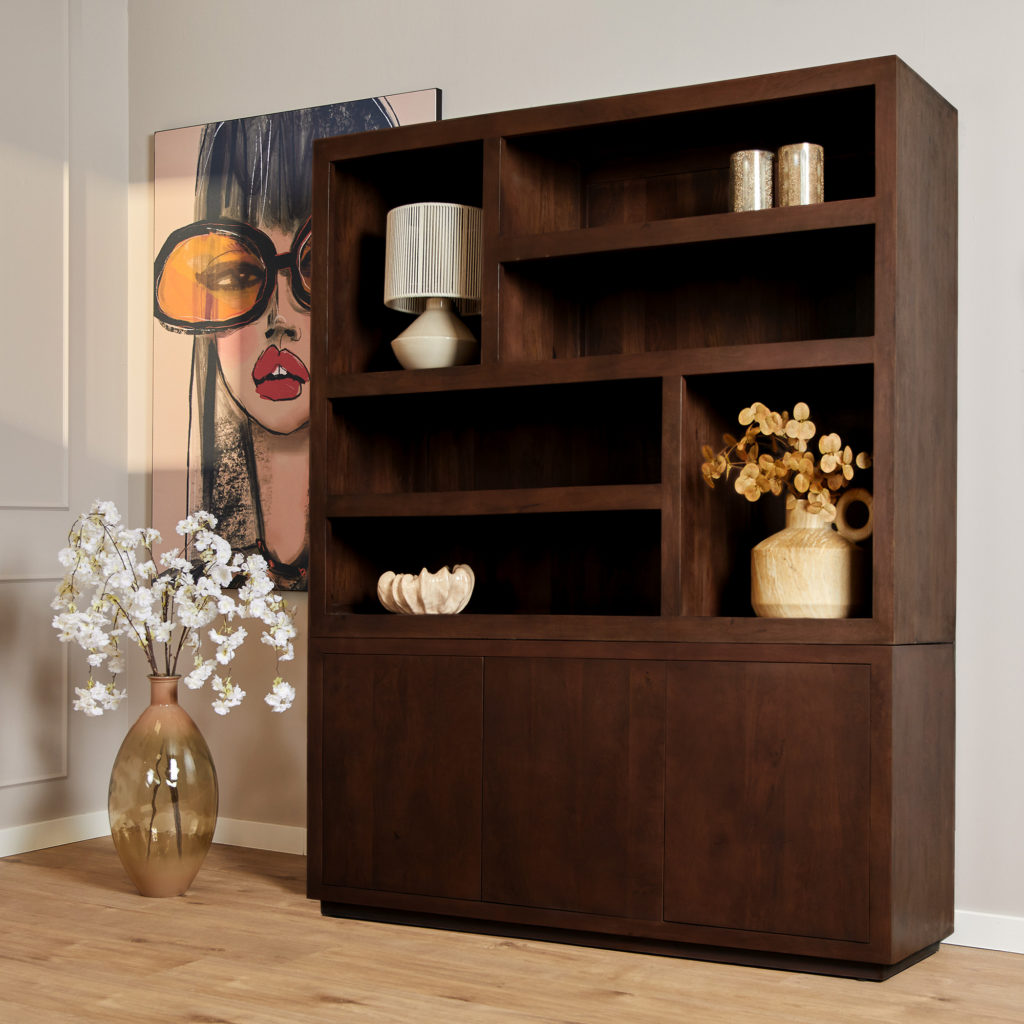 Vakkenkast Brussel Bruin XL | 160 cm - Afbeelding 15