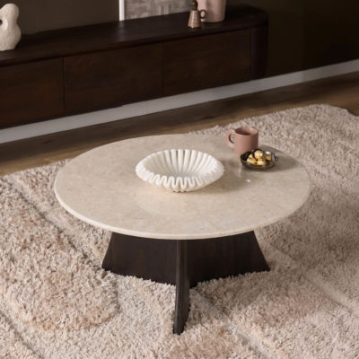 Salontafel Milo Botticino marmer 80 cm