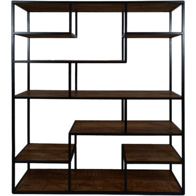 Vakkenkast Huub Espresso Mangohout 175 x 145 cm - Roomdivider