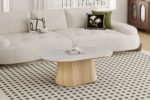 NIEUW - Salontafel 'Vigo' 120 cm decor naturel eik baroque grijs